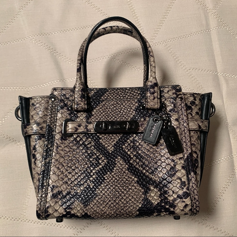 Coach Snakeskin/Python SWAGGER Crossbody $450